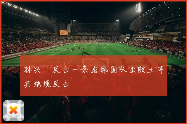 孙兴慜反击一条龙韩国队击败土耳其绝境反击